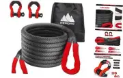 1" x 30' Kinetic Recovery Rope 48,000lbs with 2 D-Ring Shackles, Heavy Duty