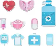 WEZCHUGHAOLMini Funny Nurse Sticky Notes - Cute Medical Themed Sticky Pads for Hospital & School Nurse Supplies, (Pink & Blue)
