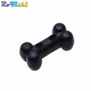 Plastic Dog Bone Shape Button Cord Lock Toggle Stopper Black