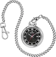 [Bulova] Men's Classic Quartz Silver Watch, Silver Tone, Classic Pocket Watch