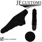 BLACK STITCH SUEDE HANDBRAKE BOOT+PLASTIC FRAME FOR BMW MINI R50 R53 01-06 (for: Mini)