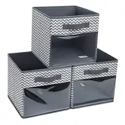 Storage Cubes, 12.2 Inch Cube Storage Bins with Front Window, Fabric Baskets