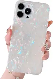 iPhone 14 Pro Max Case, Cute Glitter Slim Soft Silicone Gel Flexible Phone Case