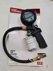 Hyper Tough 1/4" Digital Tire Inflator Gauge with 16" Hose