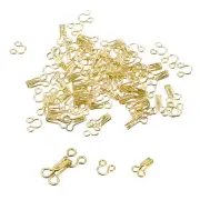 68pcs Sewing Hook Eye Closure Clothing Fasteners for Bra Clothing Golden