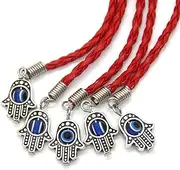 [Zhichengbosi] Bracelet Red String, Kabbalah Bracelets With Rotating"Evil Eye" Hamsa Hand - Jewelry For Success And Protection Lucky- Pack Of 15