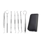 OZNALA 8PCS Double Hook Probe Stainless Steel Dental Tools Dentist Teeth Hygiene Picks
