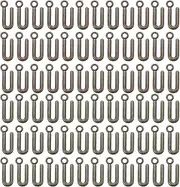 [uxcell] Letter Charm A-Z Initial Alphabet Pendant Alloy Capital Charm, 0.3 Inch Width Fit for Jewelry Making Bracelets DIY Necklace - U (100 Pack, Dark Cyan/Red Bronze)
