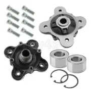 2 Set Rear Wheel Hubs w/Bearings Studs Kits for Polaris Ranger Crew XP 900 1000
