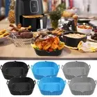 2Pcs Air Fryer Silicone Pot with Handle Reusable Air Fryer Liner Heat Rokza