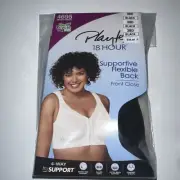 38D - Playtex 18 Hour Front-Close Supportive Bra Flexible Back Comfort New!