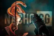 Godzilla vs. King Ghidorah Diorama Sculpture Statue Model Kit Unpainted/Unass