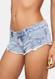 Look My Way Denim Booty Shorts