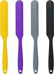 4Pcs Silicone Spatula Set Heat Resistant Cake Cream Butter Spatulas Mixing Batte