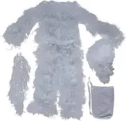 [Generic] Ghillie Suit Apparel Hunting Suit Clothing for Bird Watching Outdoor Snowfield