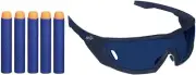 Nerf Elite Vision Gear Glasses For Blaster 5 Darts Kids Toy Eye Wear, Blue Lense