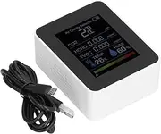 Respicefinem ZNAZ2CO3 5 in 1 Infrared Carbon Dioxide Detector Air Quality Monitor with Temperature Humidity Sensor for Home Office and Gym