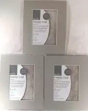 NEW Blick Ready Mat White Core Acid Free Matboard 8"x10" Frame Size Set of 3