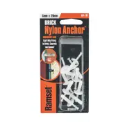 Ramset 5 x 20mm Mushroom Head Nylon Anchor - 10 Pack