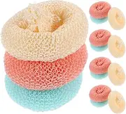 MAGICLULU 15pcs Dishes Scrub Kitchen Pot Scrubber Scouring Pads Non Scratch Mesh Bowl Cleaning Brush Sink Washing Cloths for Pans Bathroom Fruit Plate