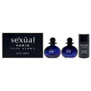 Sexual Paris by Michel Germain for Men - 3 Pc Gift Set 4.2oz EDT Spray, 4.2oz After Shave, 2.8oz Deodorant Stick