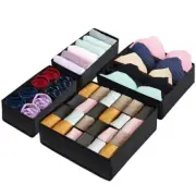 4 Pcs Foldable Underwear Organizer, Improved Larger Bra organizer, Sock