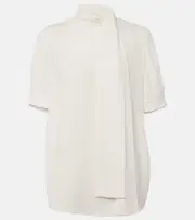 [Valentino] Valentino Silk georgette blouse AU 14 white
