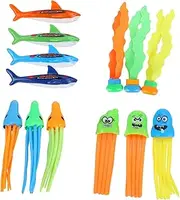 1Set Underwater Sinking Diving for Swimming Pool Fun Includes Sharks Seaweed Octopuses Jellyfish for Dive Training and Water Play