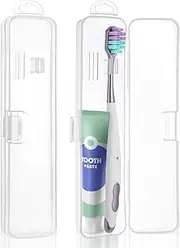 2 Packs Travel Size Toothbrush Case, Plastic Toothbrush Travel Holder for Manual Toothbrushes, Containers for Toothbrush Covers and Toothpaste Storage (Transparent, One Size)