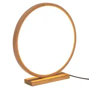 New Oriental Natural Bamboo Ring LED Table Lamp - 32cmH