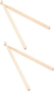 TOGEVAL 2 Pairs Classic Maple Drumsticks for Percussion Instrument Sticks for Practice Concerts Performances Durable Safe Wooden Drumsticks