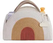 Baby Diaper Caddy Organizer, Cotton Rope Nursery Storage Basket, Large Baby S...