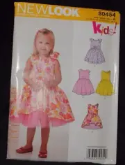 NEW LOOK 6355/SO454 TODDLERS' DRESS WITH LENGTH VARIATIONS size 1/2 to 4