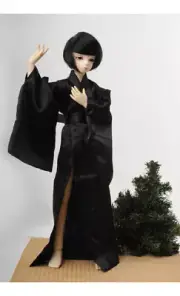 Outfits of 1/4 scale BJD MSD - Night Single Layer Kimono (Black)