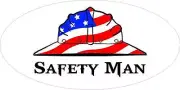 3 - Safety Man US Flag Hard Hat Union Oilfield Toolbox Helmet Sticker H266