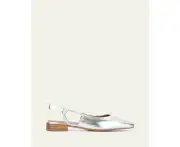 Jo Mercer Women's Larissa Dress Flats Silver Leather