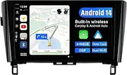Android 14 IPS Car Stereo for Nissan XTrail Qashqai j11 Rouge (2014-2018) - 4G+64G - Wireless CarPlay/Android Auto - Camera + MIC -10.1 Inch 2 Din - DAB Steering Wheel Fast-Boot 360-Cam WiFi