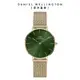 Daniel Wellington DW 手錶 Petite Emerald 32mm幻彩森林綠米蘭金屬錶 DW00100480