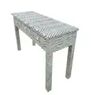 In Stock. Abacus Hunt Bone Inlay Hall Console Table