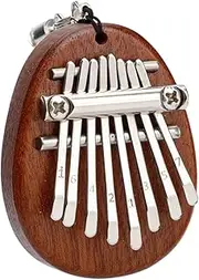 BIUDECO Mini Kalimba with Hanging Rope Lightweight Wood Thumb Piano for Tone Finger Piano for Easy Melodies Mini Musical Instrument present for Beginners