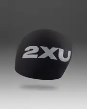 Silicone Swim Cap, 2XU, OSFA, Black/Black, Unisex
