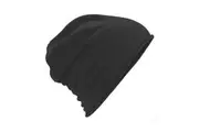 Beechfield Unisex Plain Jersey Beanie Hat (Black) (One size)