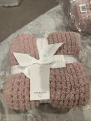 Saranoni Light Pink Waffle Knit Receiving Blanket 30" x 40" ✅FREE SHIPPING✅