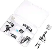 [COHEALI] 2sets Multifunctional Sewing Machine Presser Foot Kit for Low Shank Machines for Beginners Professionals Compatible with Brother Singer Babylock 14pcs*2