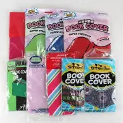 Fabric Text Book Covers Lot of 9 Stretchy Cloth Reuseable NEW