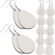 [ROMISBABA] Sublimation Blanks Earring 30pcs Decorative Earring Hooks Wooden Diy Material for Christmas