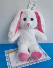 BUILD A BEAR Pawlett Bunny Rabbit BNWT White & Pink PLUSH