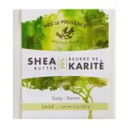 PRE de PROVENCE, SAGE CUBE 20% SHEA BUTTER ENRICHED SOAP (200G) - Made in France