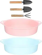 Parliky 1 Set Gardening Tools Transplanting Shovels Soil Sieves and Rake for Planting and Soil Sifting Ergonomic Grip for Comfort and Reduced Fatigue Garden Work