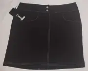 Adidas Womens Size 2 Black ClimaCool Stretch Pocket Golf Tennis Active New